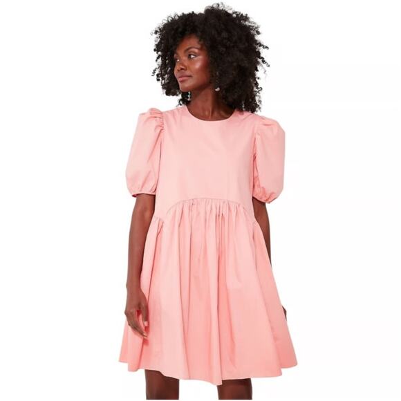 HYACINTH HOUSE TUCKERNUCK Dress Small Baby Doll Allie Puff Sleeve Tie Back Close - Picture 1 of 13